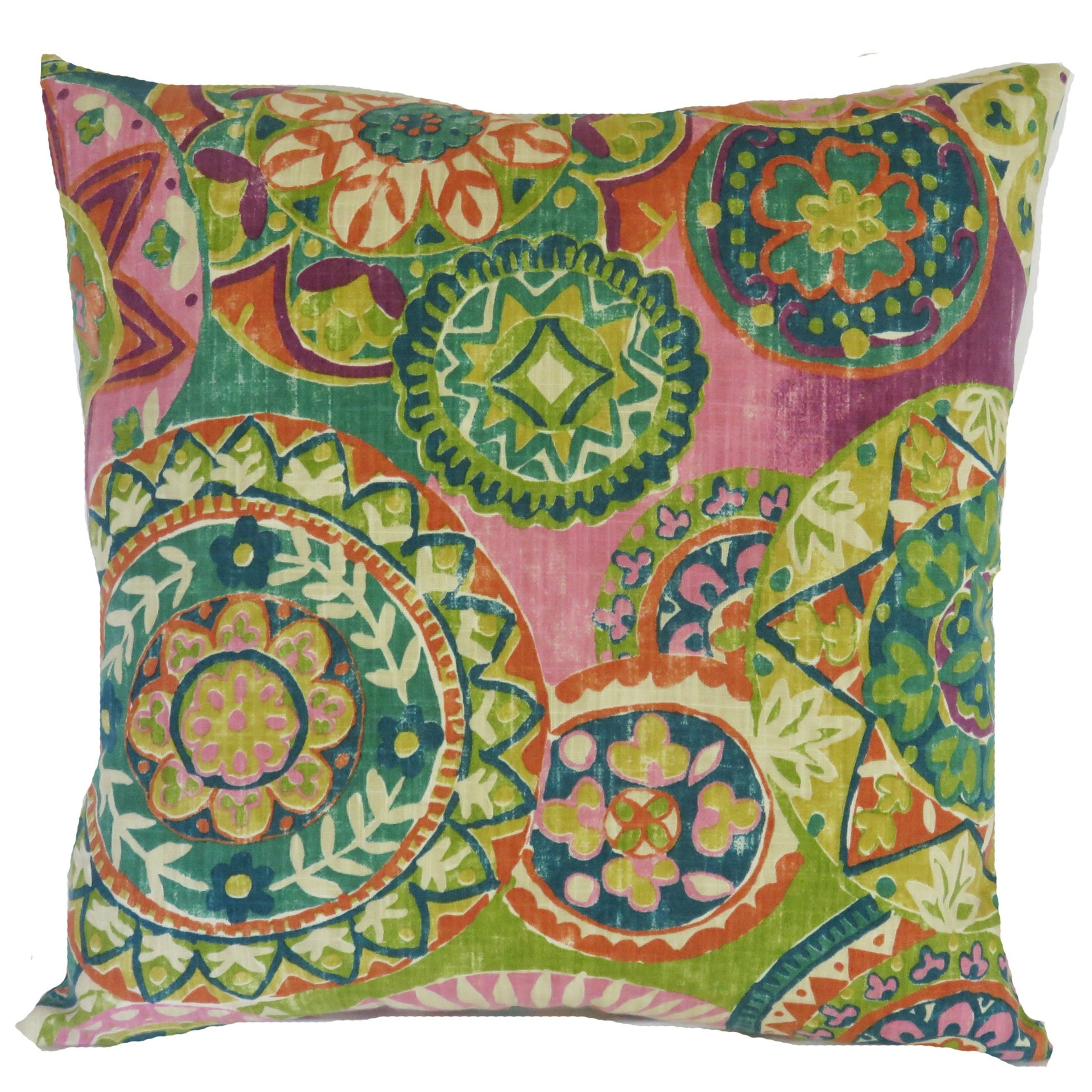 colorful suzani medallion pillow cover