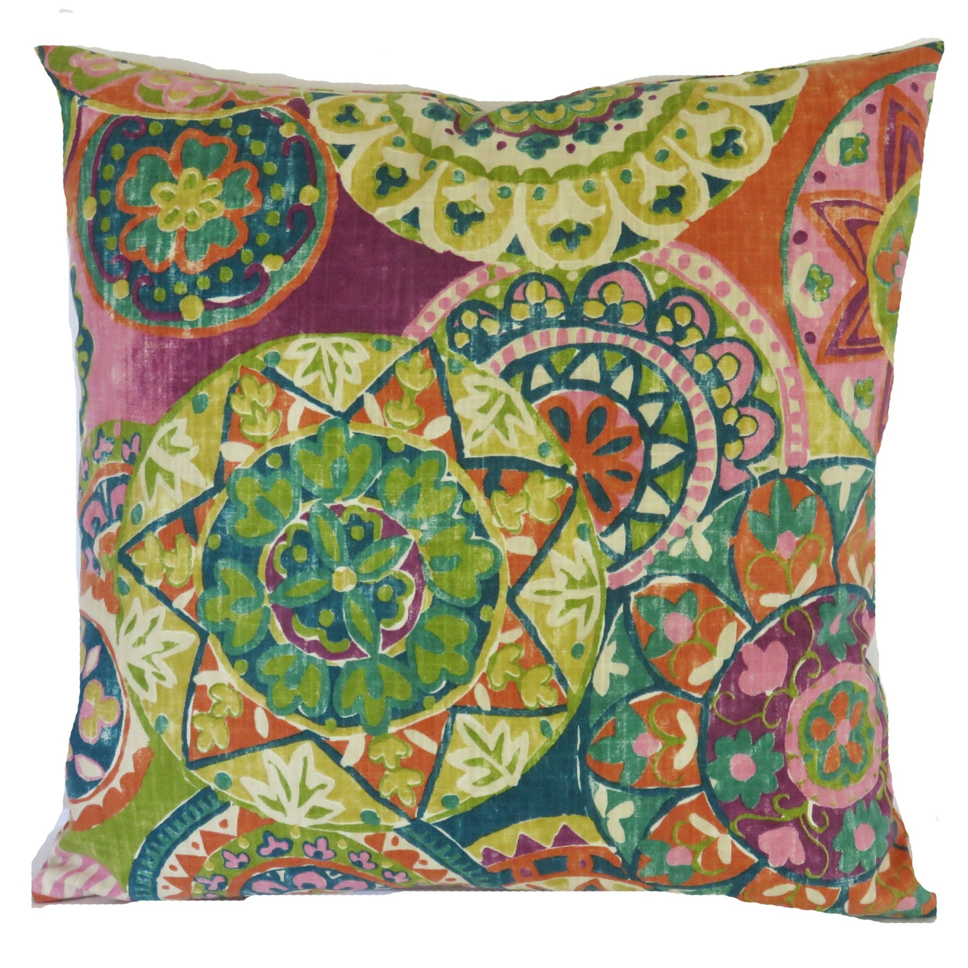 colorful suzani medallion pillow cover