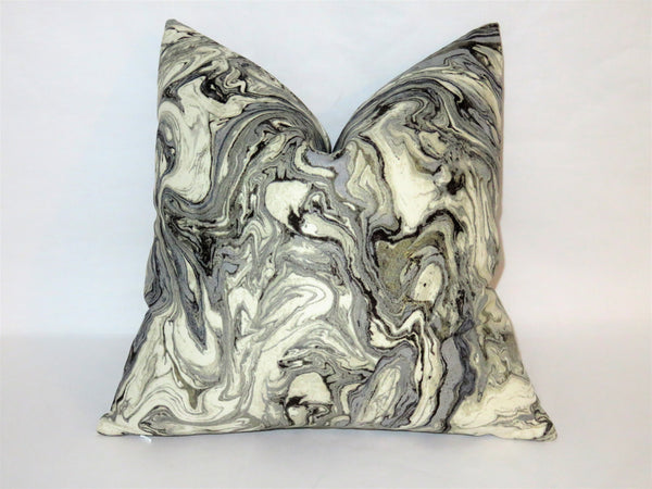Grey Marble Pillow Cover