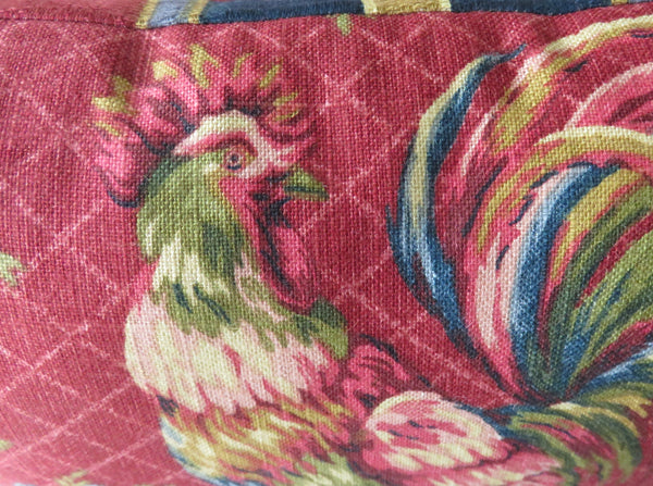 red rooster lumbar pillow cover, Waverly saison