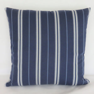 navy blue white nautical ticking stripe pillow cover