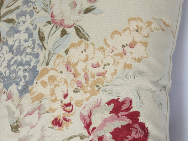 Angela Floral Pillow Cover in Cream 17", Ralph Lauren Fabric