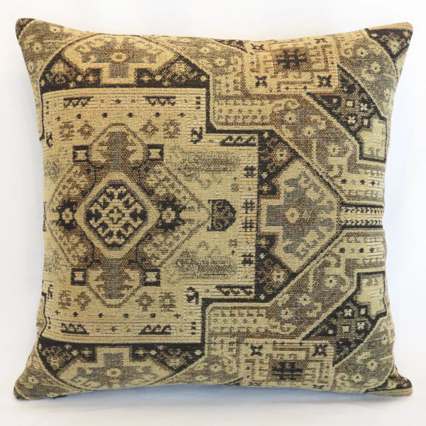 tan and black southwest aztec pillow cover