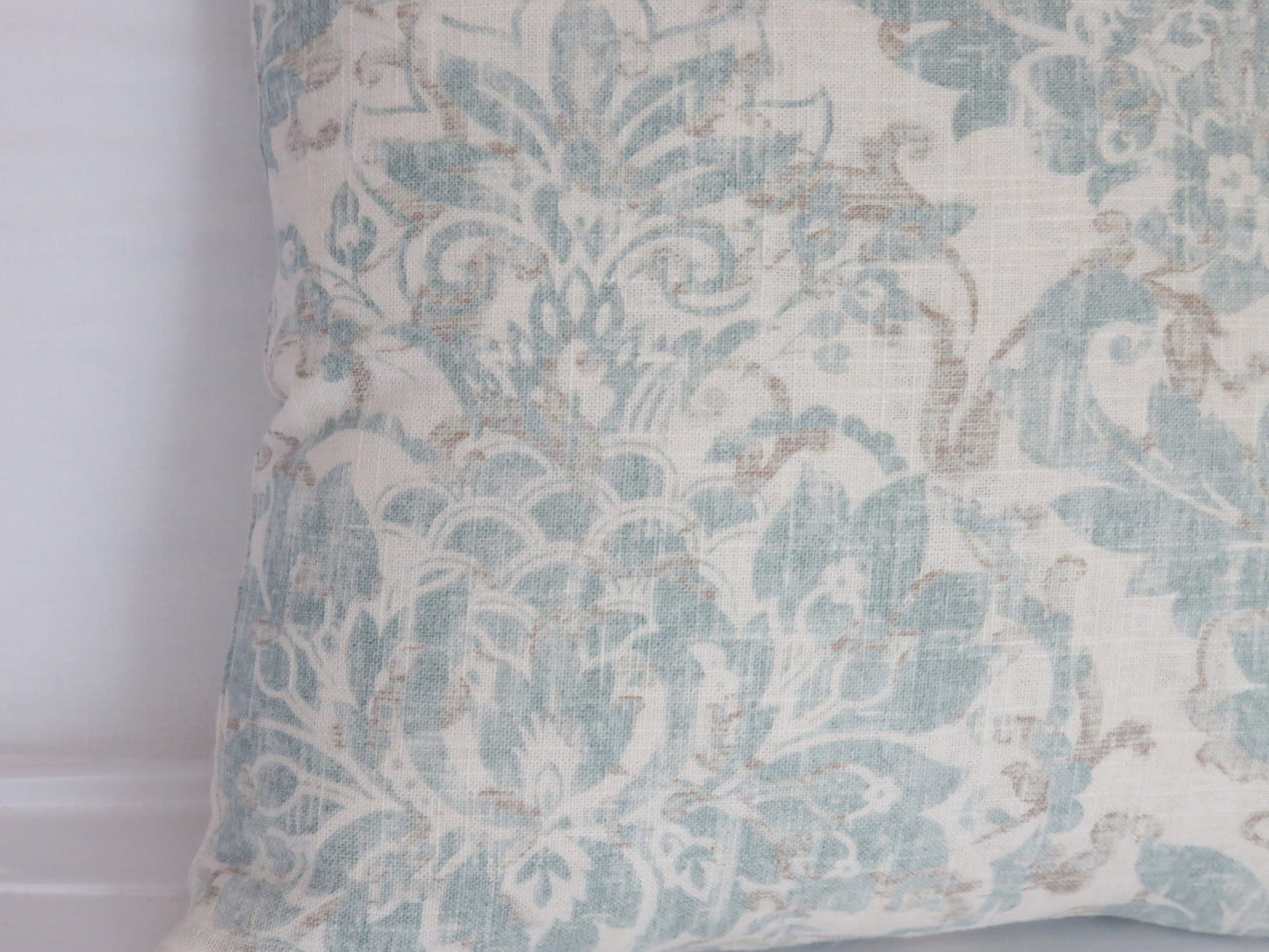 covington downton mist blue pillow