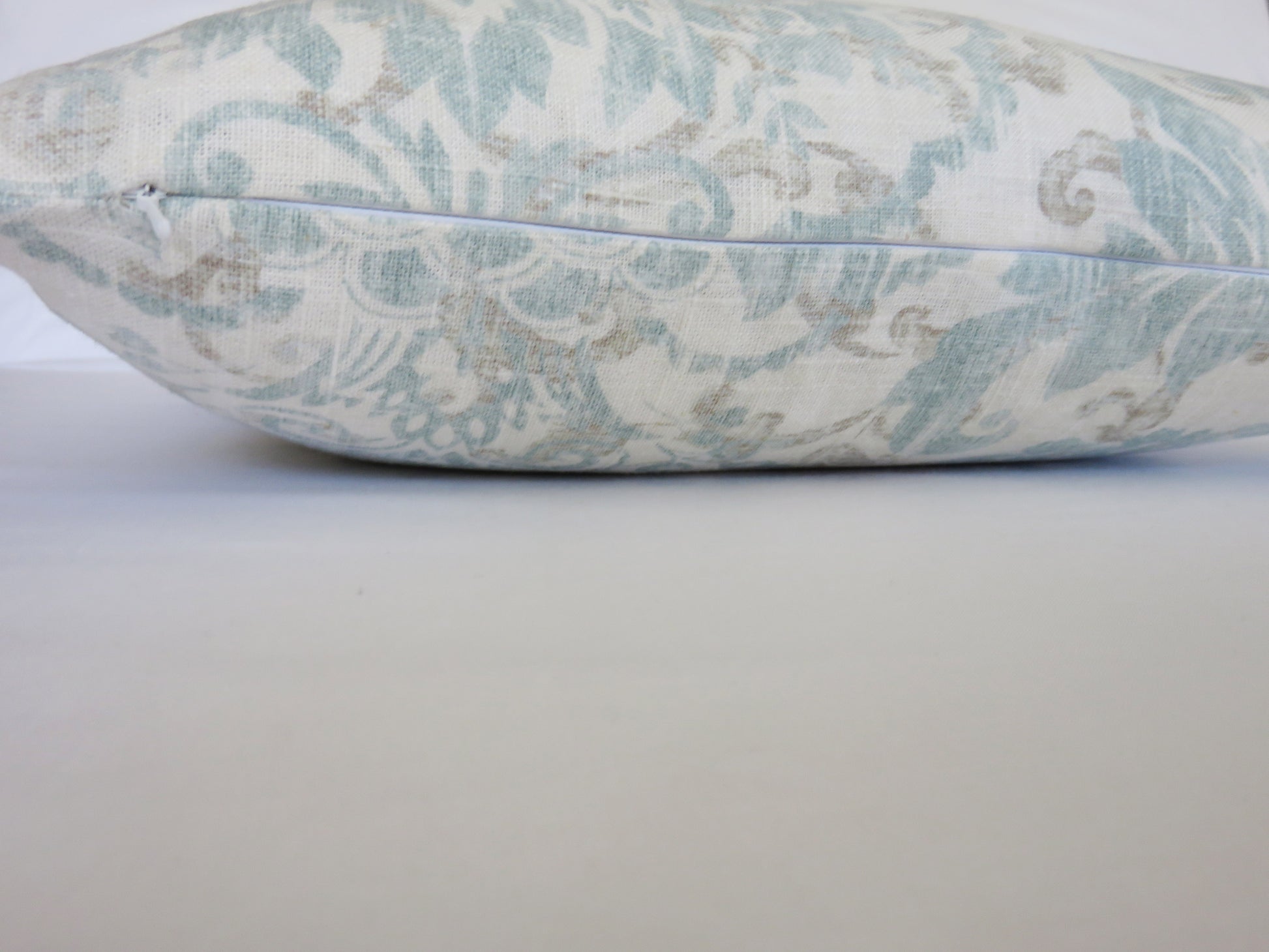 covington downton mist blue pillow