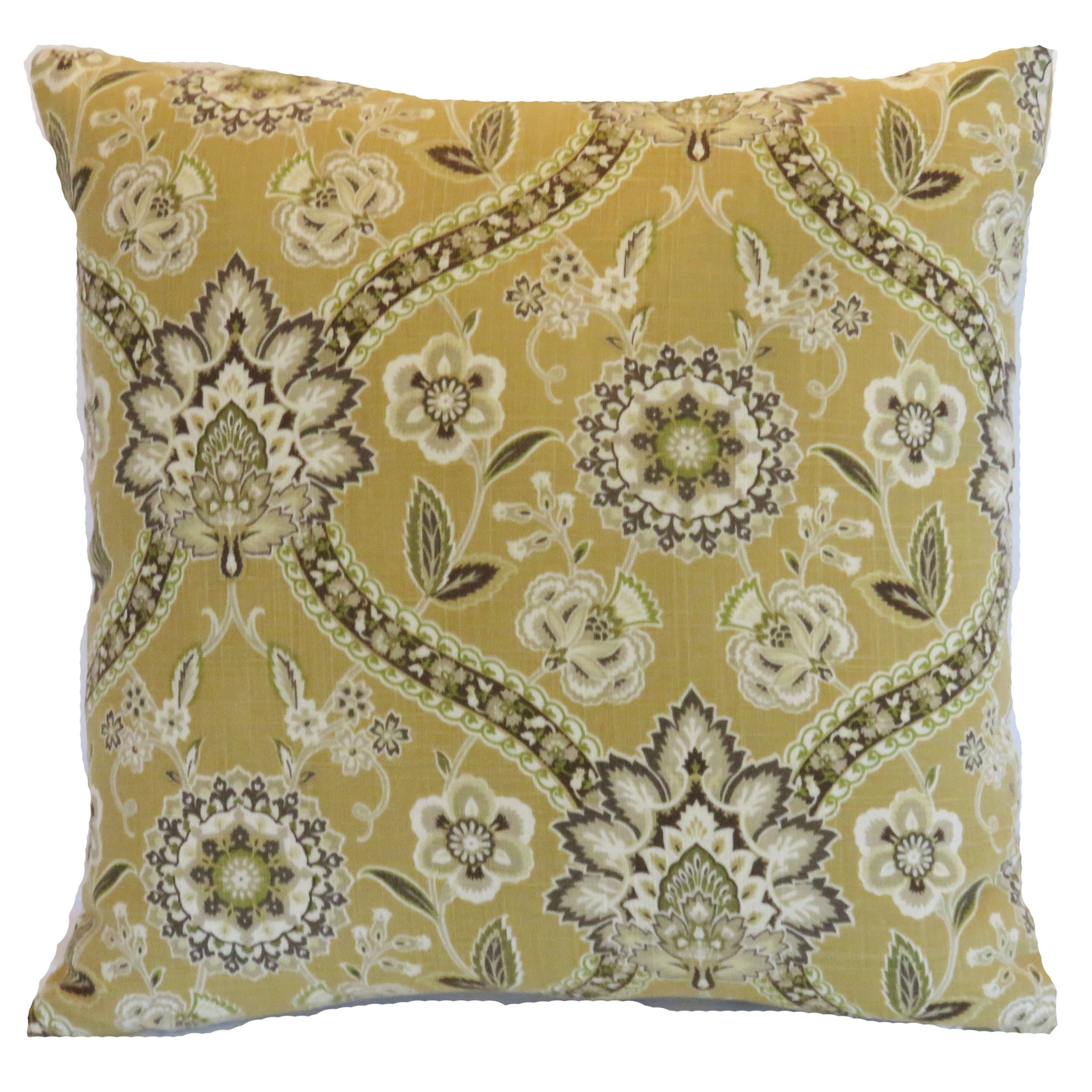 gold ogee medallion pillow cover