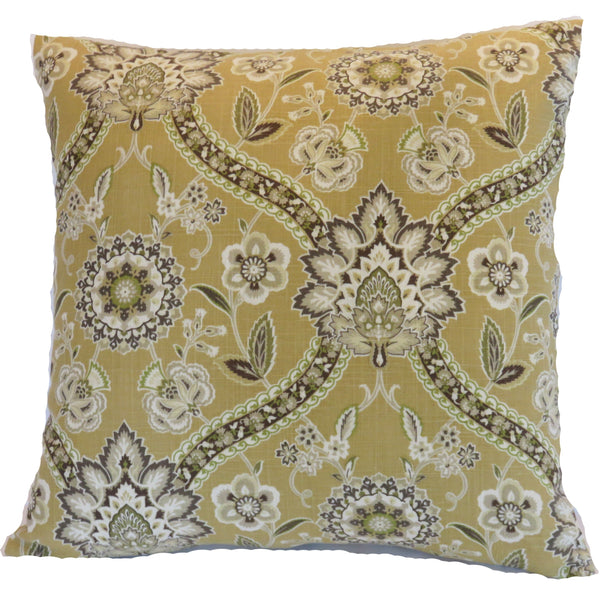 gold ogee medallion pillow cover