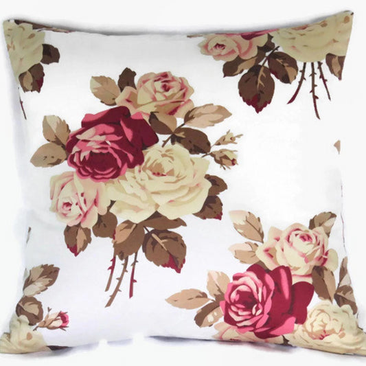 pale blue pillow cover with roses, tanya whelan print