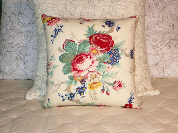 Ralph Lauren Garden Club Floral Pillow in white