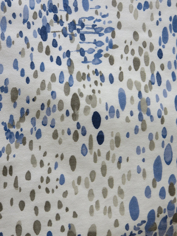 blue grey white spattered pillow cover