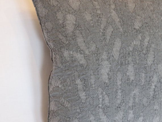 grey abstract matelasse pillow