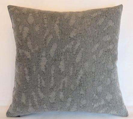 grey abstract matelasse pillow