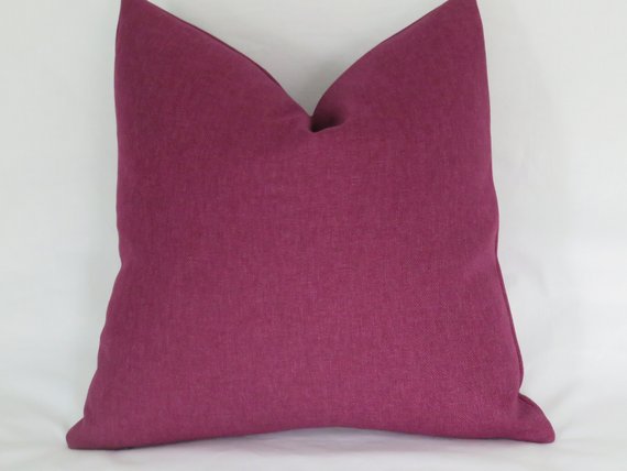 plum purple woven pillow 