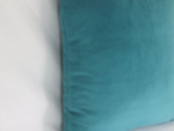Teal velveteen pillow cover 17" suede-like texture