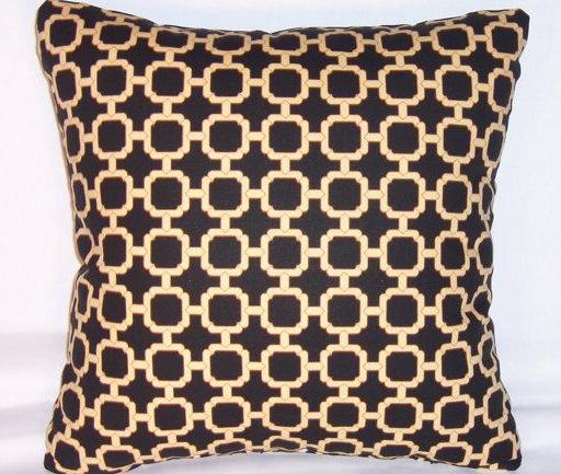 black chain link pillow