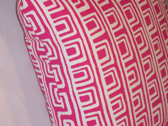 hot pink kaufmann pillow