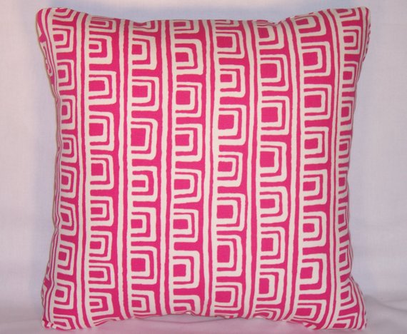 on the square papaya pillow