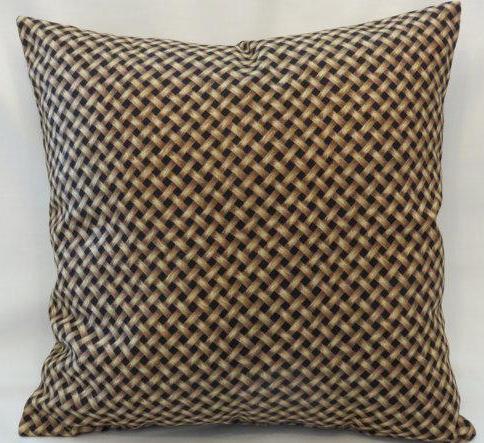 Basket weave print pillow