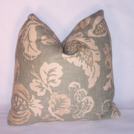 aqua floral katmandu pillow