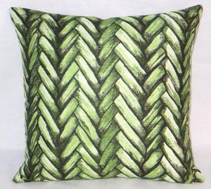 green thatch pillow