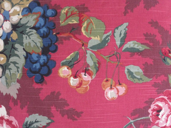 Red Floral & Fruit Pillow Cover, P Kaufmann Queensland