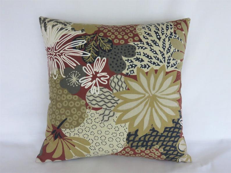 mod floral pillow cover robert allen zomper