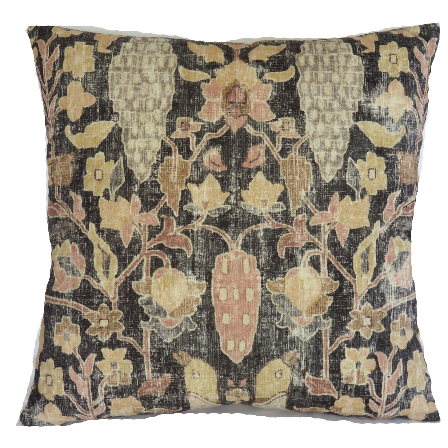 black grey tan kilim print pillow cover, locanda