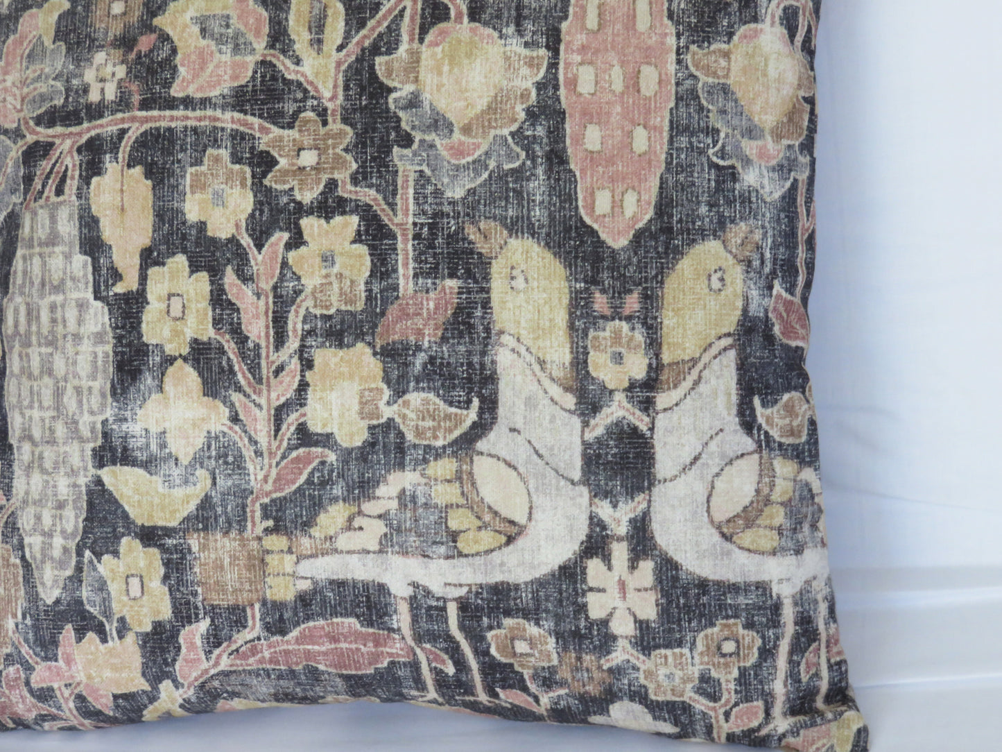 black grey tan kilim print pillow cover, locanda