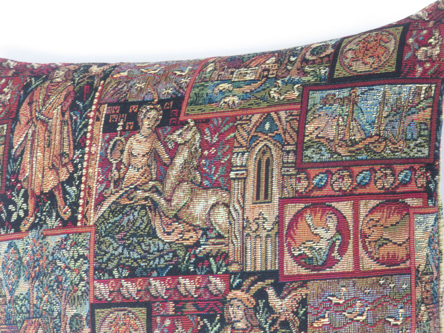 medieval colorful pillow cover