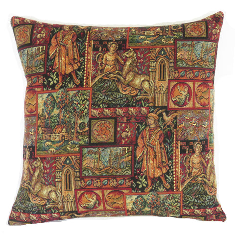 medieval colorful pillow cover