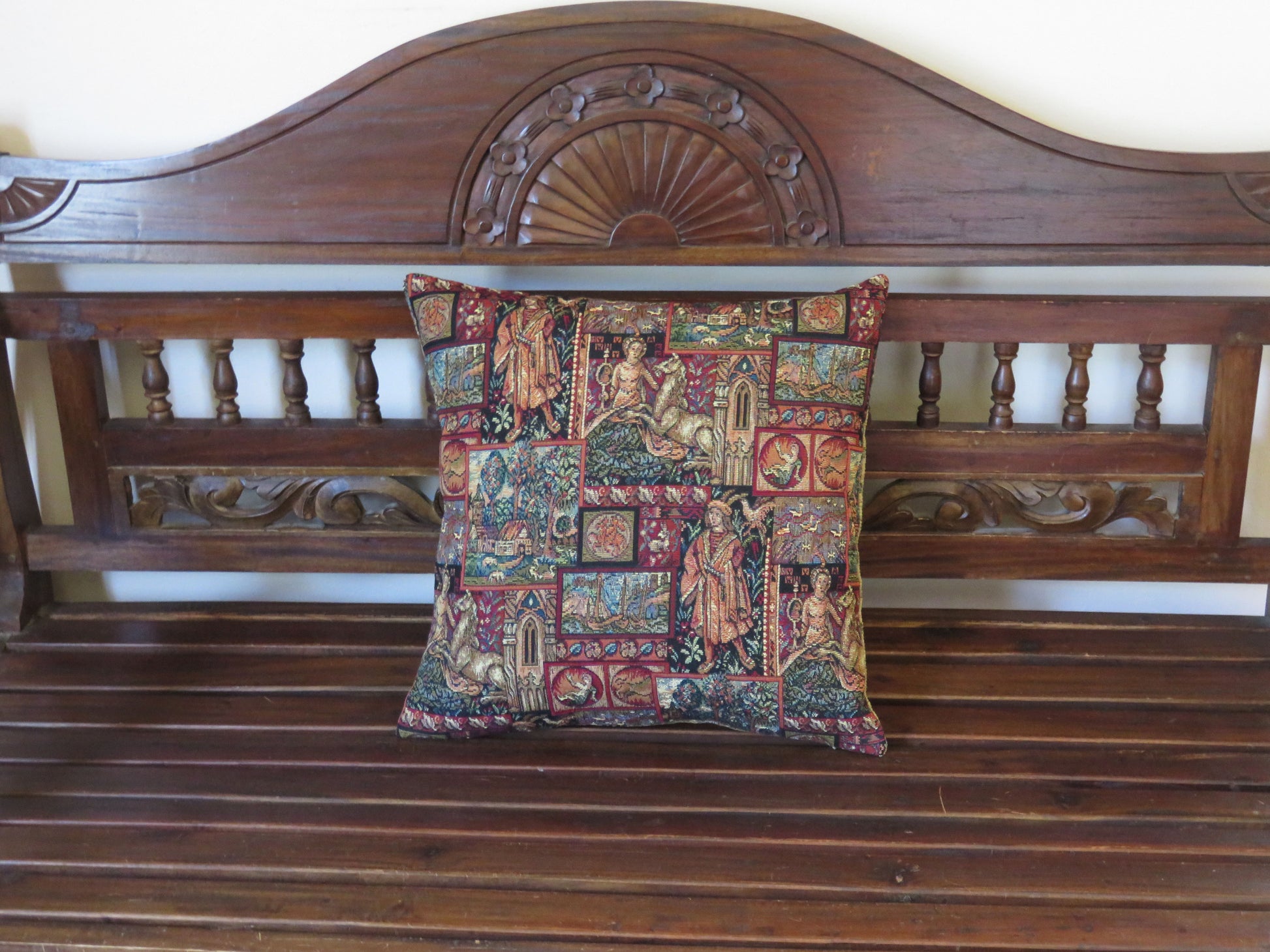 medieval colorful pillow cover