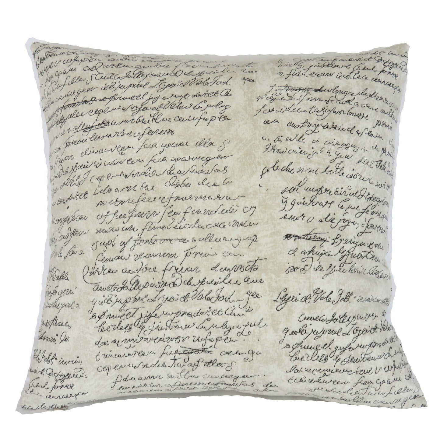 Waverly scripted putty print pillow cover