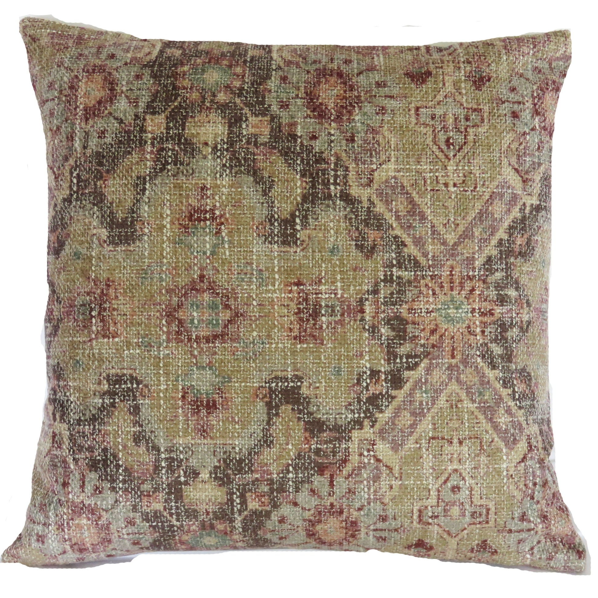 purple grey kilim chenille pillow cover