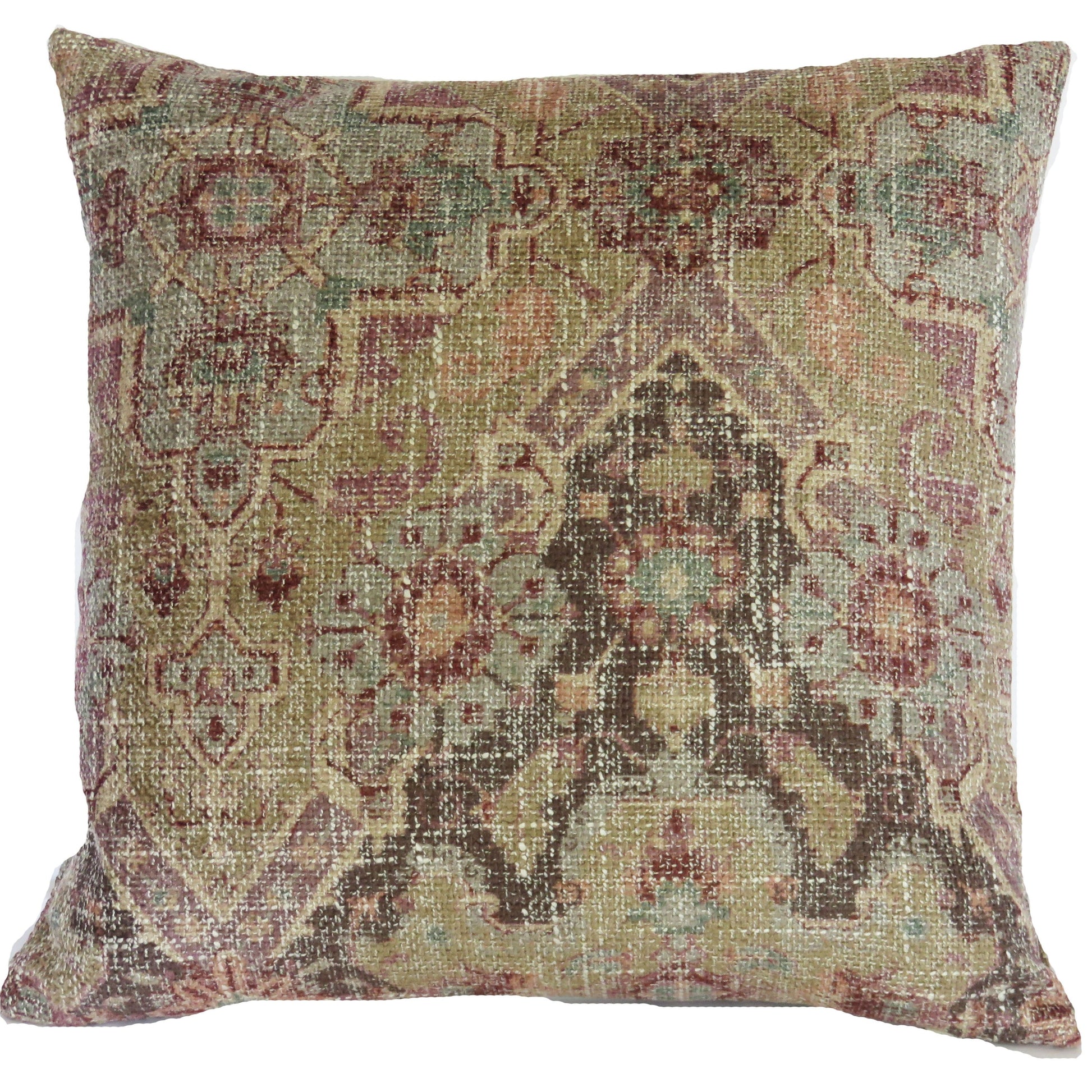 purple grey kilim chenille pillow cover