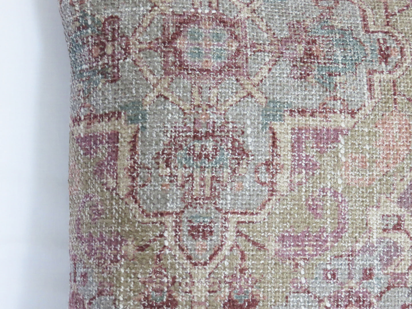 purple grey kilim chenille pillow cover