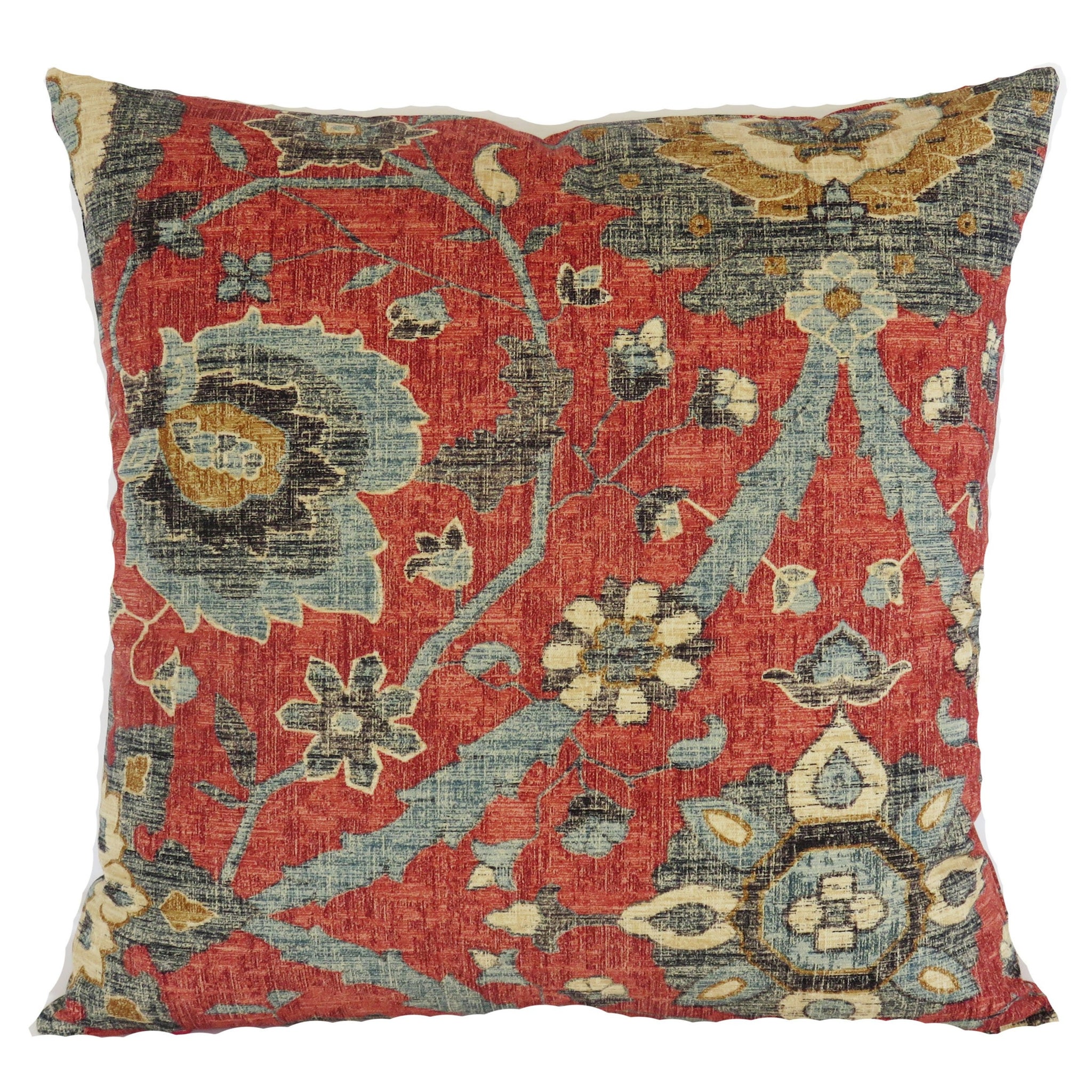 red and denim blue pillow cover turkish delight