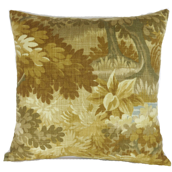 golden verdure pillow cover scenic flora