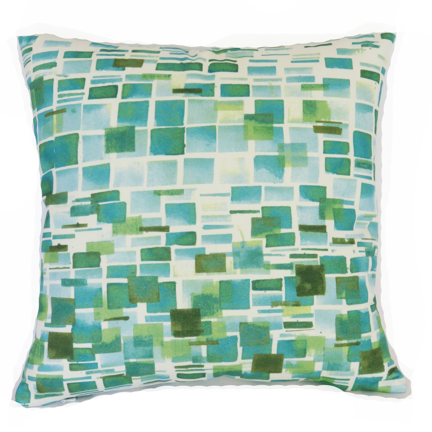sea glass tile print pillow cover