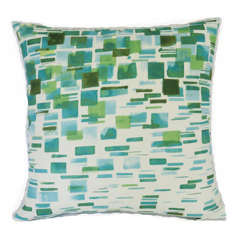 sea glass tile print pillow cover