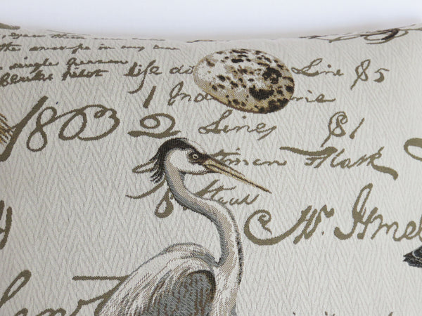 birdsong seamist pillow cover shorebirds