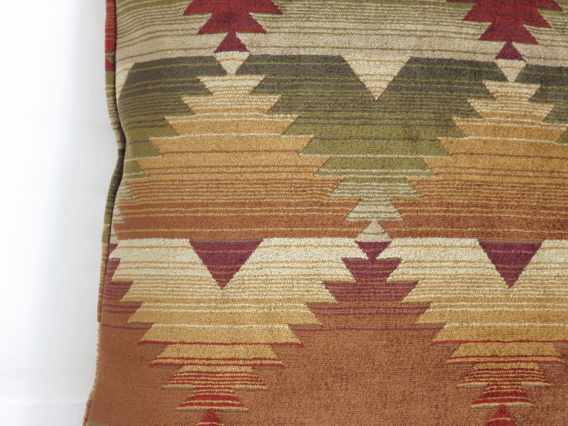 southwest ombre pillow cover in rust, gold, olive green