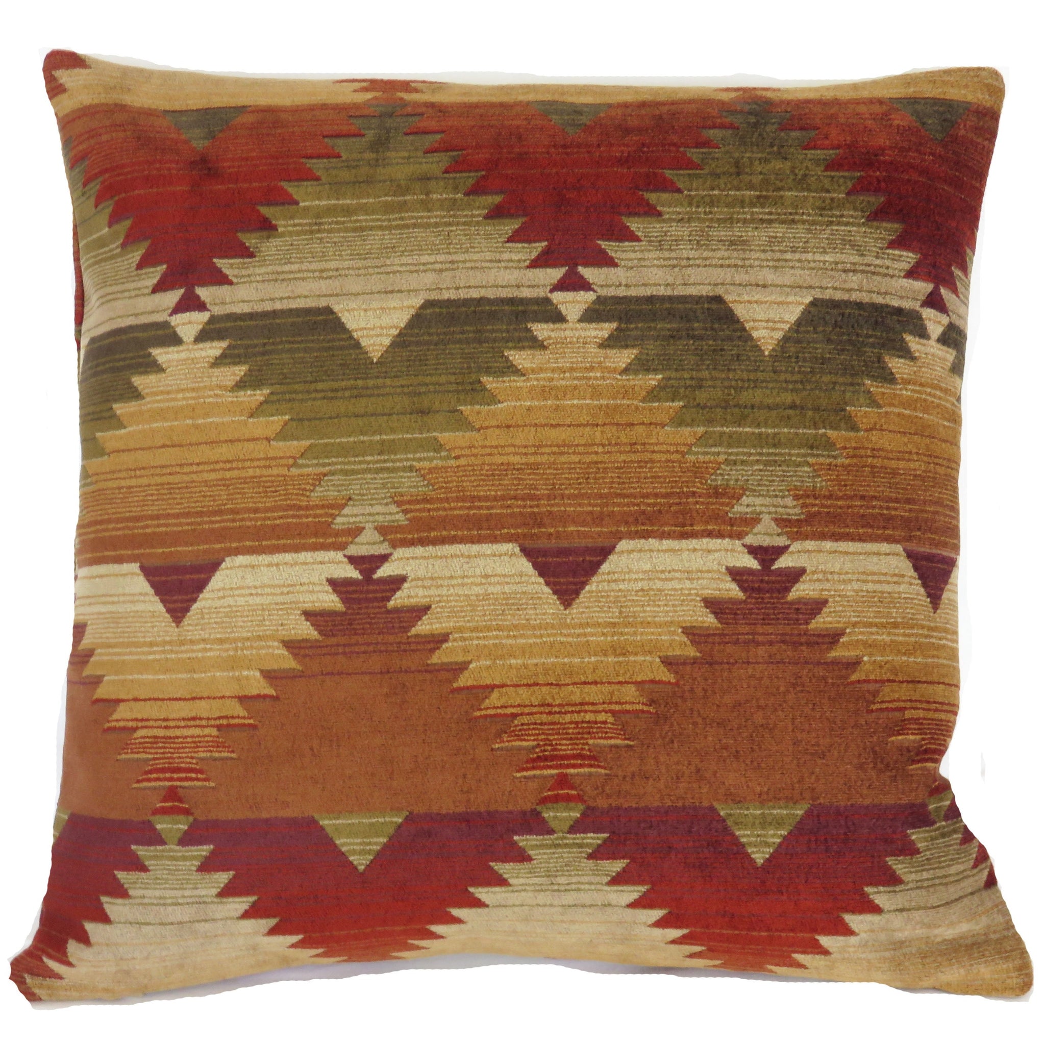 southwest ombre pillow cover in rust, gold, olive green