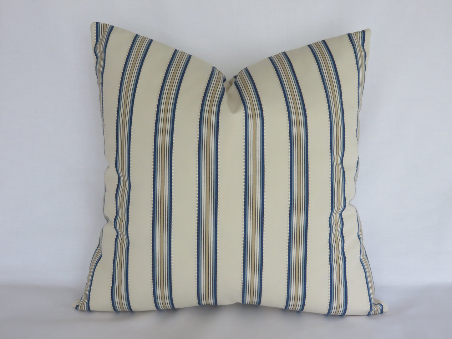 embroidered koi pillow cover in blue and white