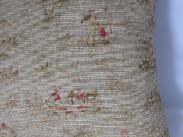 Mini toile vintage look lumbar pillow cover
