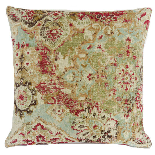 terracotta kilim pillow cover aqua green red